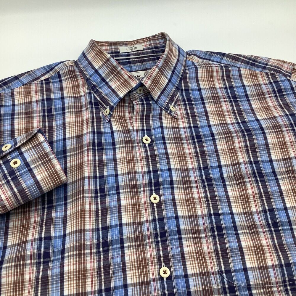 Peter Millar Mens Long Sleeve Button Up Shirt Size‎ Large